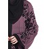 Front open embroidered Dubai abaya- Purple